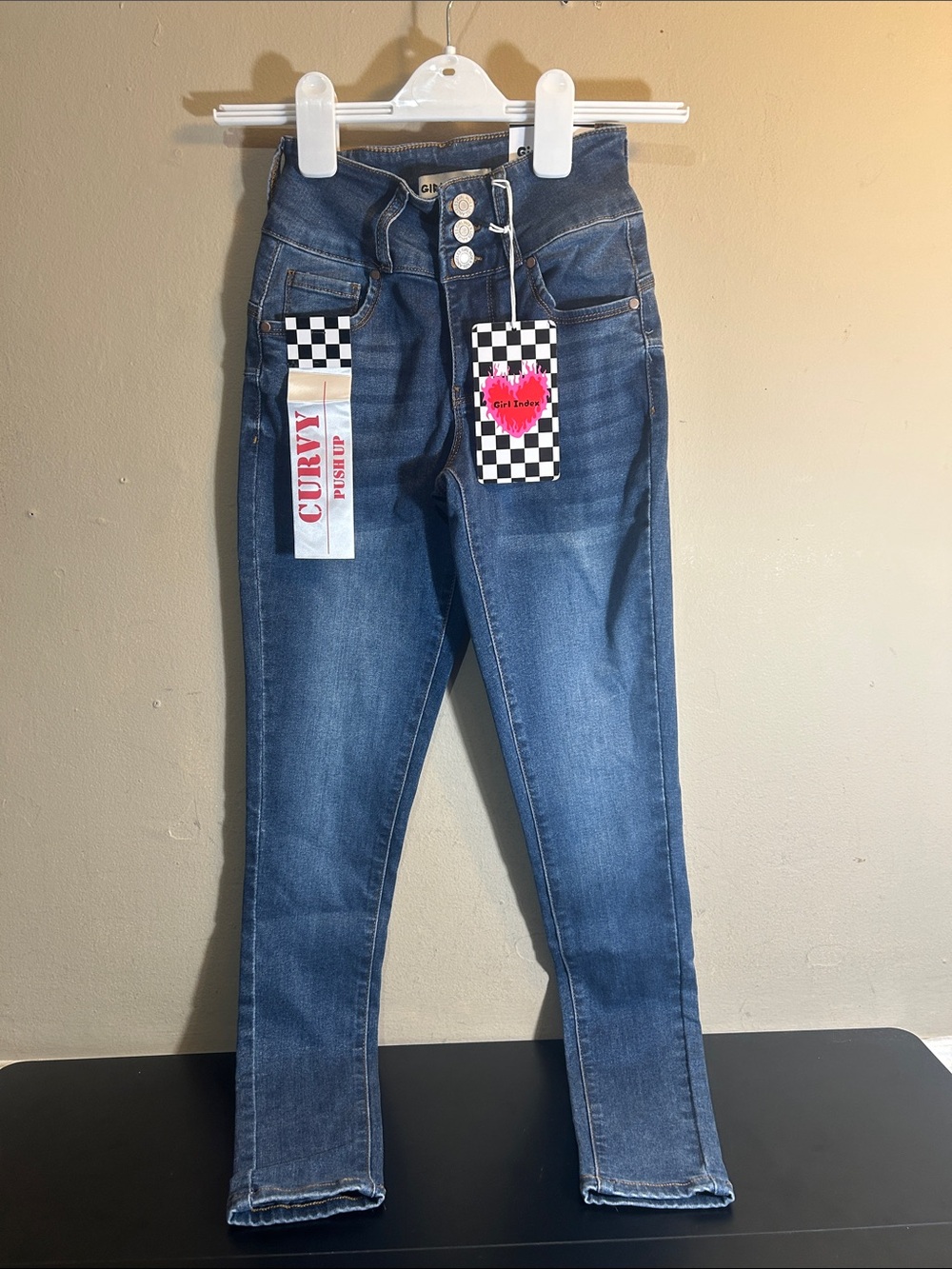 Girl Index high-waisted "Curvy Push Up" skinny jeans Size 00